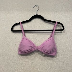 Billabong purple ribbed triangle bikini top